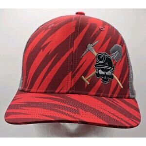 Legacy Rock Inc Red Trucker Hat Richardson 112P Baseball Cap Snapback Mesh Skull